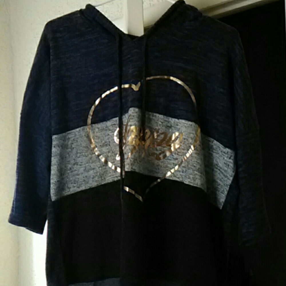 Happy ombre hoodie crop